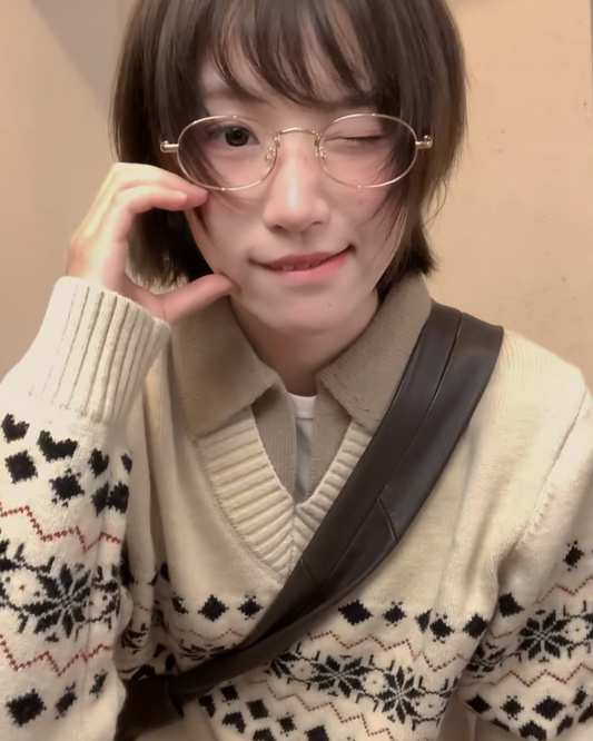 パターンレイヤースキッパーポロニット　B0107