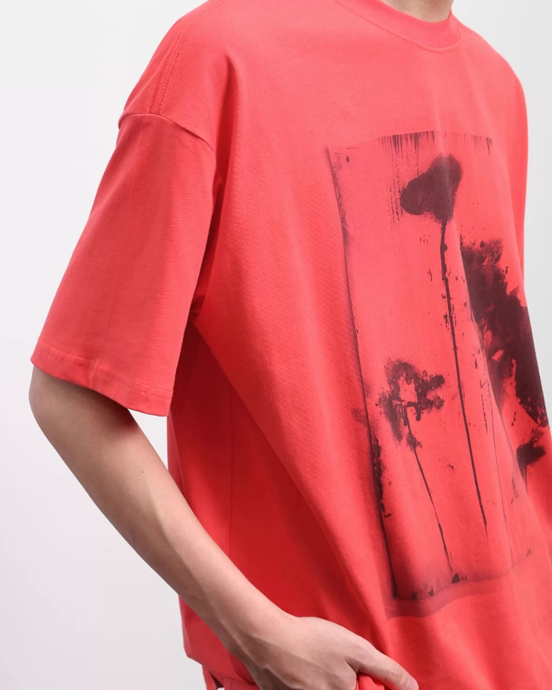 シャドウデザインカラーTシャツ　B0112