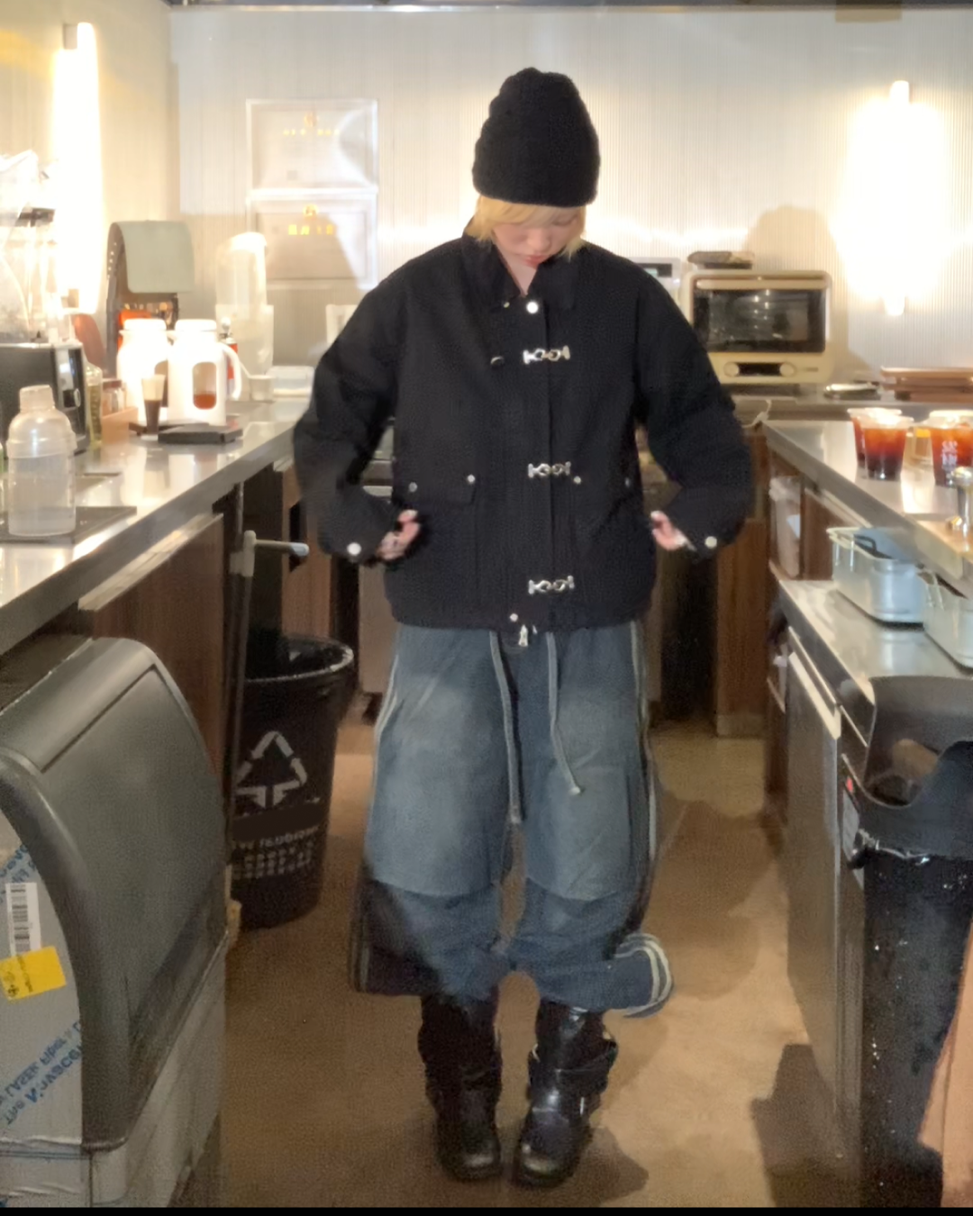 ドローコードサイドラインデニムパンツ B0077